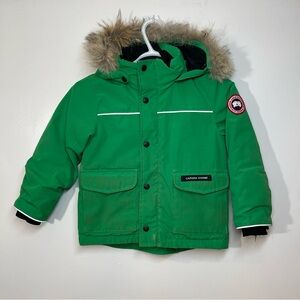 Kids Canada Goose Green Lynx Winter Parka Jacket Size 4-5 - Style # 4595K